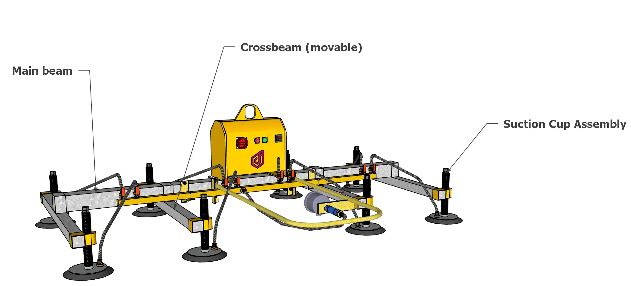 Frame structure diagram of sheet metal vacuum suction lifting equipment